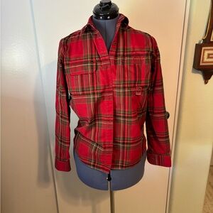 Ralph Lauren Women's Red Tartan blouse